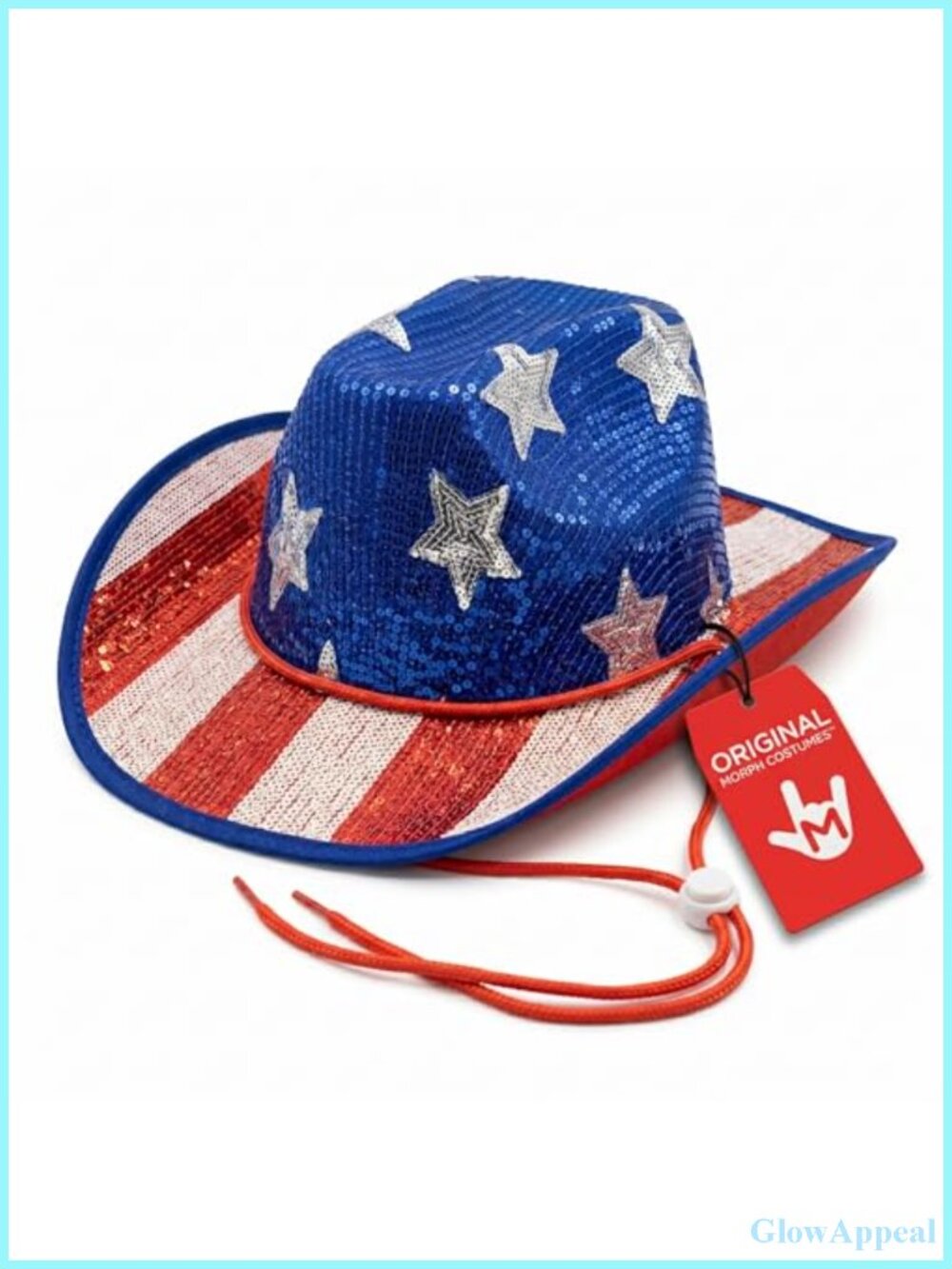 Patriotic American Flag Cowboy Hat Adult Western Party